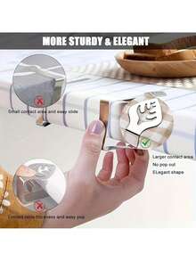 4pcs/8pcs/16pcs Stainless Steel Tablecloth Clips, Leaf Hollow Design, Anti-Slip Anti-Sagging Table Edge Clips, Windproof Metal Tablecloth Fixers For Restaurant, Camping, Home, Outdoor Picnic, Suitable For 2-3CM Thick Tables, Applicable For Christmas, Home, Wedding, Party, Indoor/Outdoor Camping, Picnic And More - Multicolor - View 6