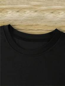 Short-Sleeved T-Shirt For Boys - 黑色 - 查看 3