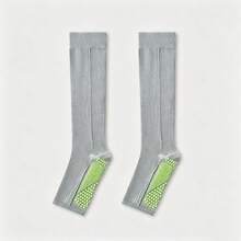 1/3/5 Pares de Meias de Compressão Antiderrapantes para Mulheres com Design de Dedos Abertos, Meias de Cano Alto com Divisão nos Dedos e Aderência para Grávidas, Enfermeiras, Atletas. - Multicolorido - Visão 12