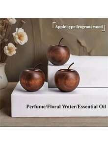 Natural Wood Aromatherapy Diffuser - Apple Shaped Essential Oil Diffuser, Elegant Brown Wood Grain, No Open Flame, Automatic Diffusion System, Suitable For Home, Car, Office (Compatible With Essential Oils, No Heating/No Open Flame) - Suitable For Bedroom - / - View 3