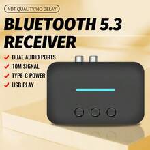 KZ Bluetooth 5.3 Audio Receiver Adapter, Wireless Stereo Music, Supports 3.5mm AUX R/L RCA Interface And USB Playback, Suitable For Desktop Speakers And Amplifiers - With RCA Cable - View 6