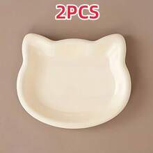 2pcs Table Plastic Trays, Cat-Shaped Plastic Trays, Multi-Function Pet Trays, Multi-Cat Household, Colorful Assortment, Smooth Surface, Easy To Clean, Reusable, Perfect For Kitchen, Bathroom, Vanity And Office Use. As Desktop Storage Trays And Decorative Trays. - Multicolor - View 10