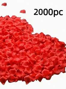 紅玫瑰花瓣，適用於婚禮、浪漫求婚裝飾、花童桌飾、派對、玫瑰、裝飾玫瑰、裝飾風格、派對與節日裝飾、情人節裝飾、情人節與母親節裝飾禮物 - 紅色 - 查看 10