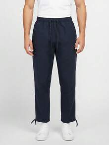 Nike Pantalones largos casuales y versátiles con cintura de cordón para hombres, para uso diario y desplazamientos - Azul - Ver 1