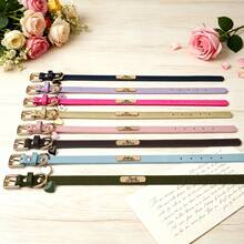 Lightweight PU Litchi Grain Soft Leather Customized Dog & Cat Collar, Sweet & Cute, Engraved Nameplate - Multicolor - View 10
