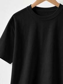 Men's Printed T-Shirt & Shorts Set - 100% Pure Cotton, Fun Prints, Street Casual Style - 黑色 4 - 查看 5
