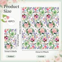 一次性花卉紙餐巾紙 裝飾用浴室客用餐巾紙 水彩花卉手巾 晚餐派對餐巾紙 適用婚禮、生日、嬰兒洗禮桌飾 - 款式一 - 查看 9