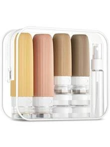 Travel Toiletry Bottles, Silicone Toiletry Containers, Leak-Proof Refillable Liquid Shampoo And Conditioner Travel Essential Toiletries - Multicolor - View 14
