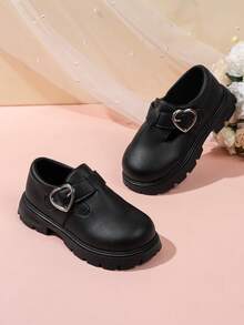 New Style Girls' Black Leather Shoes, Versatile Shoes, Spring/Autumn Children's Shoes - Black - View 5
