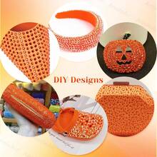 1000/500pcs Flat Back Resin Rhinestones, Yellow AB Color Flat Back Jelly Resin Rhinestones, Suitable For Cups, Bottles, Glassware, Craft Decoration, Bulk Glitter Diamond Stones - Orange Color - View 2