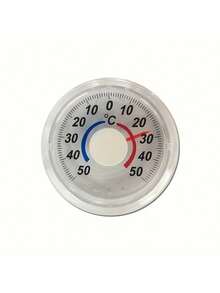 Self-Adhesive Round & Square High-Precision Thermometer, Premium Indoor/Outdoor Temperature & Humidity Gauge, Suitable For Windows, Interior/Exterior Walls, Greenhouse, Garden, Home, Monitoring Seasonal & Temperature Changes - White - View 7