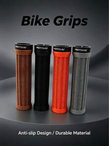 MOTSUV Bicycle Handlebar Grips, Non-Slip Rubber Lock-On Bicycle Grips, Suitable For Mountain Bikes (MTB) - Multicolor - View 1