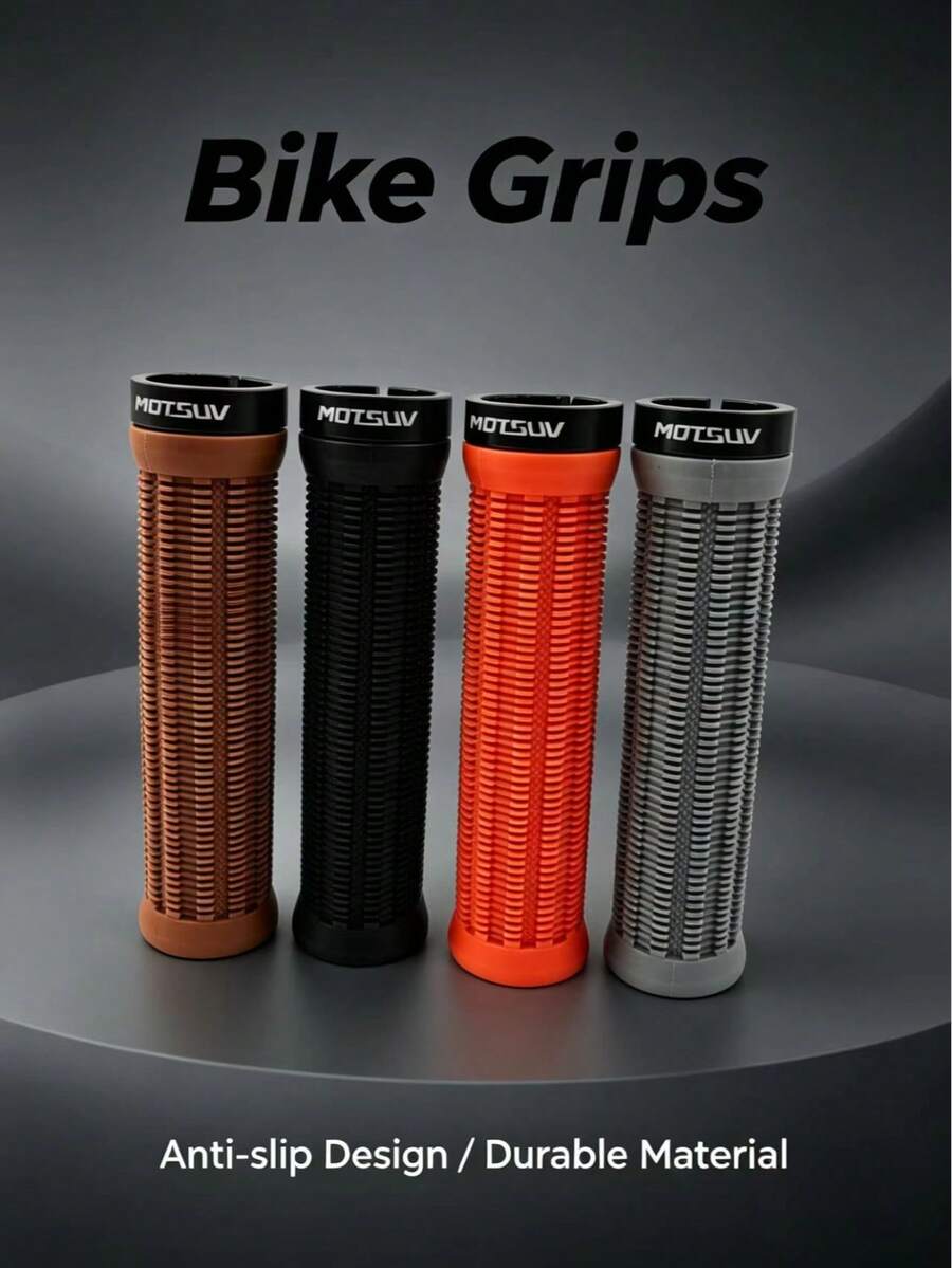 MOTSUV Bicycle Handlebar Grips, Non-Slip Rubber Lock-On Bicycle Grips, Suitable For Mountain Bikes (MTB) - Multicolor - View 1