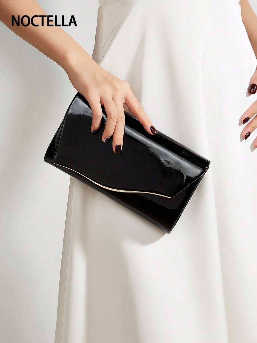 Noctella Minimalist PU Material Small Square Bag, Mature Elegant Crossbody Bag, Sophisticated Fashionable Evening Bag, Suitable For Women's Birthday Party, Evening Party Shoulder Bag - Black - View 1