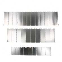 Outdoor Stove Windshield Aluminum Alloy Foldable Plate Camping Picnic Cooker Gas Screen - A - View 5