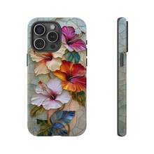 Funda de teléfono floral de vidrio tintado con hibisco: , , Pixel HONOR  OPPO - Multicolor - Ver 4