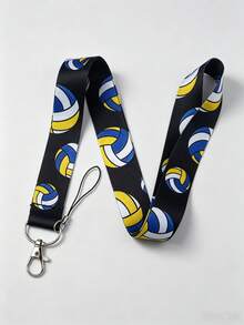 1pc ABS Football Lanyard Card Holder, Anti-Loss Student Bus Card/ID Badge Protective Case, Reinforced Braided Lanyard, Lightweight Portable Space-Saving, Suitable For Student Commute, Office Work, Daily Travel - Rectangle - View 6