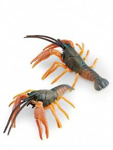 1pc Realistic Ocean Animal Lobster Model Freshwater Crayfish Cherax Quadricristatus Cognitive Decoration Ornament - Multicolor - View 11
