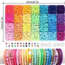 4 Colors Vibrant Soft Clay, Approx. 5760pcs Small Polymer Clay Beads, DIY Jewelry Bracelet Making, Afternoon Tea Party Handmade Beading Activity, Creative Crafting - Multicolor - View 14