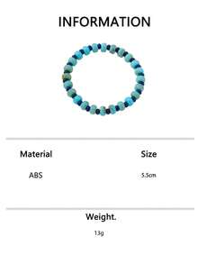 1pc/4pcs Bohemian Vacation Style 4-Layer Stackable Multi-Color Asymmetrical Resin Beaded Bracelet, Fuchsia Orange Green Blue Color Block Handmade Beaded Flower Pendant Shell Bracelet, Beach Seaside Travel Versatile Casual Women's Jewelry - Multicolor - View 7