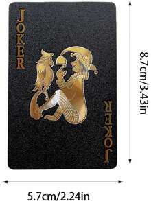 2 Packs Waterproof Plastic Playing Cards, Suitable For Christmas And Holiday Parties, Family Game Nights, Party Favors And Gifts - Includes Foil Cards For Magic Tricks And Novelty Cards, Ideal For Adult, Men And Teen Entertainment (Black) - View 6