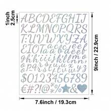 Stiker Huruf dan Angka Vinyl Perekat Diri, Cocok untuk Kotak Surat, Dekorasi Rumah, Papan Nama, Pintu, Stiker Huruf Berkilau, Scrapbooking, Gelas, Kerajinan Kotak Surat, Dekorasi Hadiah, Label Nama Huruf yang Dipersonalisasi, Stiker Logo, Stiker Botol Air Huruf - MultiWarna - View 12