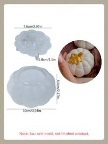 A Set Of Pumpkin-Shaped Storage Container With Leaves Silicone Mold, DIY Creative Pumpkin Candle Vessels Plaster Mould, Epoxy Resin Mold For Holiday Home Decor & Gifts Ornament, Handicrafts Casting Molds, Autumn Halloween Decoration Gypsum Mold - 01-straight-eared Rabbit Tray Silicone Mold - View 2