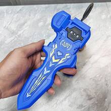 Spinning Top Toy Set - Includes 2 Spinning Tops, 1 Toy Launcher, Interactive Competition Game For Boys, Suitable For Boys Aged 3 And Above, Birthday Gift - Blue - View 7