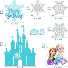 Adornos para Tarta de Cumpleaños con Tema de Hielo & Nieve, Decoraciones para Fiesta de Cumpleaños en Casa, Decoración DIY para Tarta de Cumpleaños & Fiesta Festiva, Para Niños - Ver 19