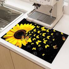 1pc Autumn Sunflower Flat Stove Protector Mat, Rubber Non-Slip Heat-Resistant Kitchen Utensil Protector Pad, Suitable For Induction Cooktop, Glass Stove, Multi-Functional Anti-Scratch Mat, Also Can Be Used As Oven, Washing Machine And Dryer Mouse Pad As Well As Kitchen Decor. - Multicolor - View 14