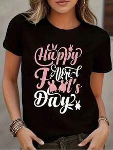 Unisex Size. Gifts For Mom, Funny Cartoon Graphic T-Shirts, 1 Piece, Cornholio Style, Unique Creative Design, Artistic Style, Loose Fit, Casual Going Out Wear - 黑色 10 - 查看 6