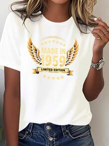 Women's Limited Edition Pure Comfortable T-Shirt Made In 1959 - [White] - View 1