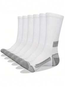 Professional Cushioned Outdoor Cycling & Hiking Socks Set, Double-Layer Reinforced Toe & Heel For Wear Resistance, Breathable Mesh Surface Keeps Dry, Compression Ankle Support Design Reduces Exercise Burden, Suitable For Ball Sports, Long-Distance Running, Field Work & Travel - Multicolor - View 3