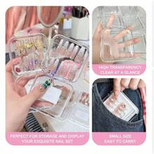 24pcs Transparent Nail Art Storage Box, Plastic False Nail Display With Safety Lock Lid, Stackable Nail Organizer Press-On Nails, Acrylic Nail Tips, Nail Decorations And Salon Accessories, Great Women, Holidays - Clear - View 7
