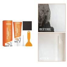Jakehoe 100g/3.5oz Wall Mending Agent Kit, Sag-Free Thick Wall Repair Paste With Scraper Sandpaper Nozzle, Quick Fix For Nail Holes Cracks Graffiti Peeling Latex Walls, Indoor Home Renovation - Wall Repair Paste 1 - View 4