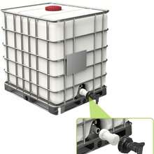 موصل تمديد IBC Tote، وصلة تمديد مخرج IBC Tote من البلاستيك الأبيض، موصل صمام كرة التصريف لحاوية IBC سعة 1000 لتر، ملحق صمام خزان تخزين المياه البلاستيكي - A - مشاهدة 1