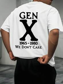 Summer Outdoor Sports T-Shirts For Generation X, Featuring Casual Large Sizes, Stylish Prints For Men, Relaxed Fit, Versatile Round Neck Design - 白色 - 查看 3