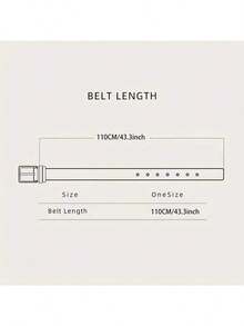 2pcs Unisex Punk Style Metal Rivet Belt, Casual Everyday Wear Adjustable Belt For Jeans - Black + Pink - View 2