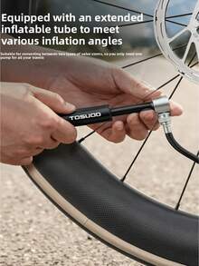 TOSUOD Foldable Mini High-Pressure Bicycle Pump, Compact Portable Bike Air Pump, Universal For Mountain And Road Bikes, Compatible With Basketball, Football, Volleyball And Other Balls, Outdoor Cycling Commuting Sports Emergency Inflation Accessory - Multicolor - View 7