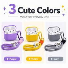 Cross-Border Hot-Selling Compatible With Protective Case Minimalist Style Handmade Braided Rope Contrast Color Lanyard Bluetooth Earphone Shell - Light Grey - View 5