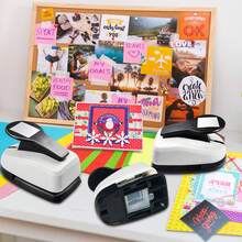 3pcs Paper Hole Punch Set, Hole Diameter 1.9 Inch (48mm), 1.5 Inch (38mm), 0.7 Inch (18mm), Square Hole Shape, Suitable For DIY Photo Paper Crafts, Scrapbooking, Student Daily Use, Portable And Easy To Use - 3pcs Square Paper Hole Puncher Set - View 7