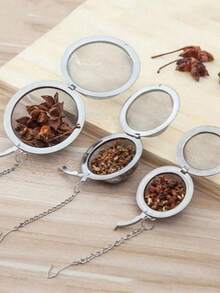 3pcs Stainless Steel Round Tea Infuser Balls With Chain And Hook, Fine Mesh, Suitable For Loose Leaf Tea, Spices, Soup Seasoning, Practical Kitchen Tea Brewing Tool, Perfect For Birthday, Graduation, Summer Holiday, Valentine's Day, New Year - Multicolor - View 11