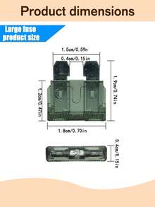 Juego de 100 piezas/120 piezas de fusibles automotrices, fusibles de hoja enchufables, surtido modular de fusibles para automóvil con caja de almacenamiento y clips - fusible - Ver 6