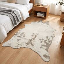 1pc Modern Home Decor Cartoon Animal-Shaped Leopard Print Textured Room Decor Rug Mat, Fashionable Cow Print Rug Mat, American Vintage Faux Wool Asymmetric Skin-Friendly Machine Washable Non-Slip Decorative Rug Mat, Suitable For Bedroom Bathroom Soft Carpet Rug Mat Room Decor Tapestry Dual Use - Perfect Holiday Gift - Multicolor - View 11