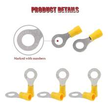 200pcs Electrical Terminals Eyelets Kit 12-10 Gauge Awg Yellow - Yellow - View 4