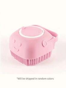 1pc Pet Bath Brush, Silicone Massage Rubber Bath Comb With Shampoo Dispenser, Grooming Tool For Dogs And Cats, Random Color - Multicolor - View 8