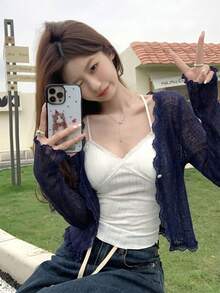 Women Sports Knit Tees & Tanks - 深灰色 - 查看 1