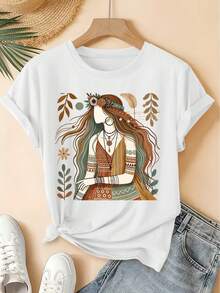 Women T-Shirts - 白色 - 查看 1