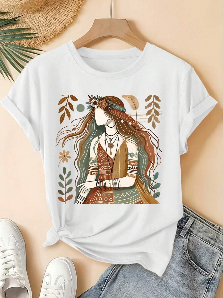 Women T-Shirts - 白色 - 查看 1