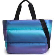 Bolsa Deportiva Mujer, Bolso Tote Acolchada Impermeable, Puffer Bag con Bolsillo para Esterilla de Yoga, Bolsa Gym Mujer para Gimnasio, Yoga, Viajes (Rosa),43460974 - Negro - Ver 1